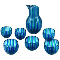 Gio Ponti Venini Murano Glass Carafe Set