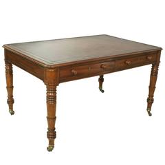 Antique Mahogany William 4th Partners Library Table