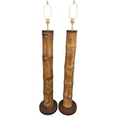 Pair of Bamboo Floor Lamps 2