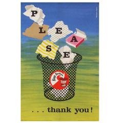 1950s Keep Britain Tidy Poster by Reginald Mount 'Green' 5