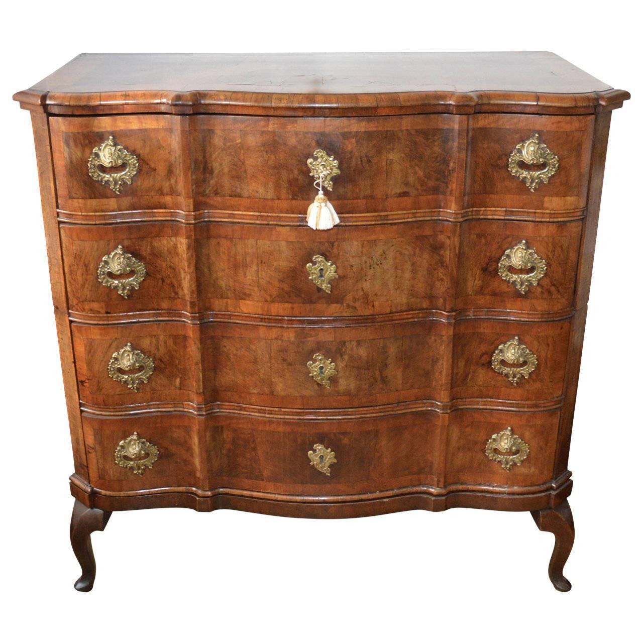 Large Danish 18th Century Mahogany Dresser Or Chest of Drawers For Sale