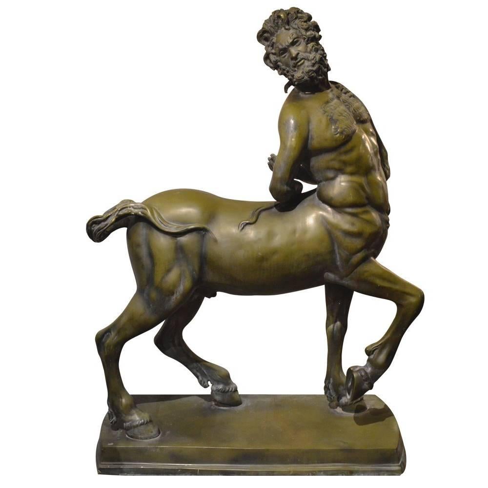Life-Size Patinated Bronze “Old” Centaur