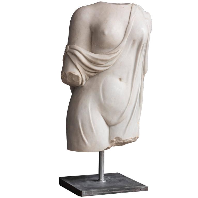 Classical Roman Sculpture In Marble Torso Of Woman At 1stdibs