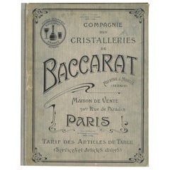 Antique Compagnie Des Cristalleries De Baccarat 'Trade Catalogue'