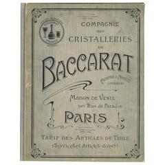 Compagnie Des Cristalleries De Baccarat 'Trade Catalogue' 2