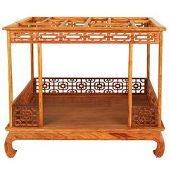 Retro Chinese Miniature Canopy Bed