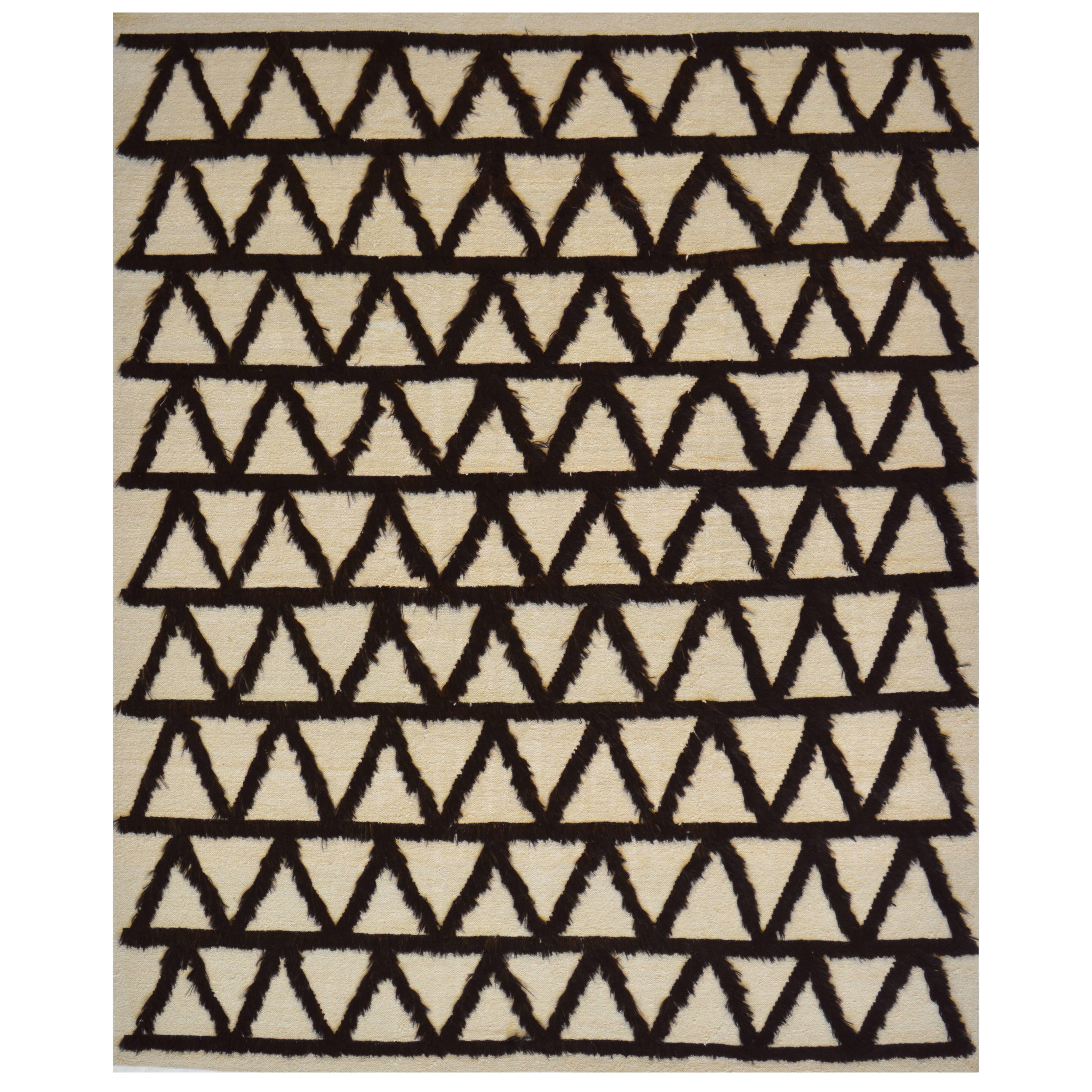 Striking Handwoven Vintage Turkish Rug For Sale