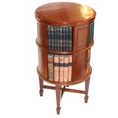 19th Century George III Mahogany Open Revolving Bookcase 5
