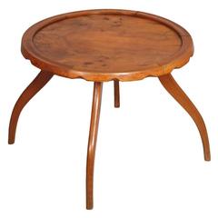 Mid-Century 1930s Art Deco Coffee Side Table by Osvaldo Borsani Blond Walnut 10