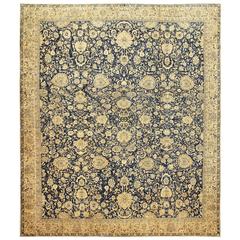 Beautiful Antique Blue Indian Agra Rug 10