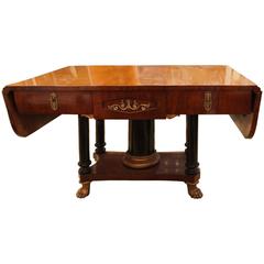 Traditional Biedermeier Drop Leaf Table