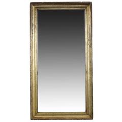 Distressed Regency Giltwood Antique Hall Mirror, 19th Century