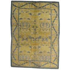 Rare Spanish Carpet, Probably Cuenca, circa 1950