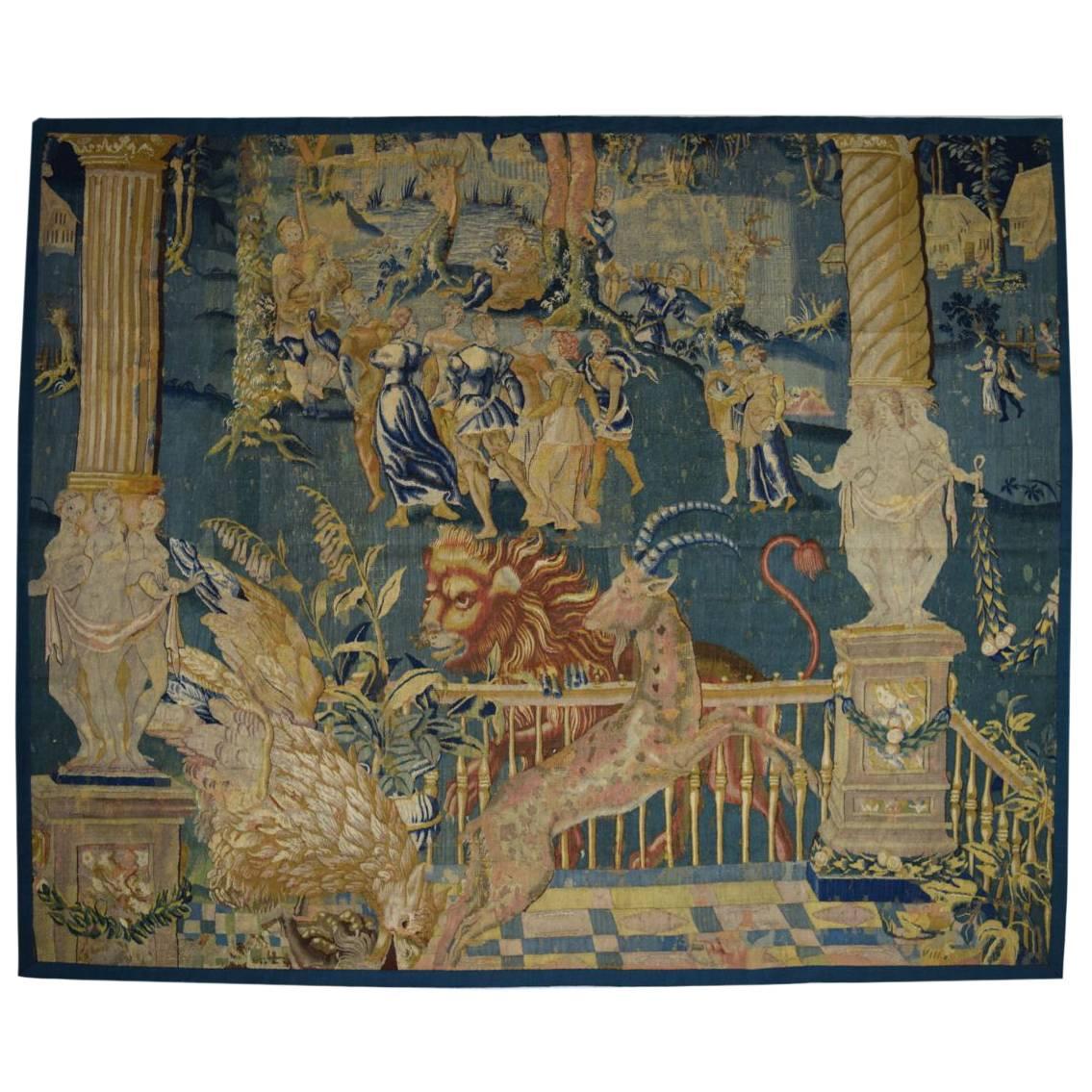 Extraordinary Flemish 'Game Park' Tapestry Panel, Dating from circa 1580 For Sale