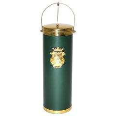 Green and Brass Wine Cooler, 1950, Italy 2