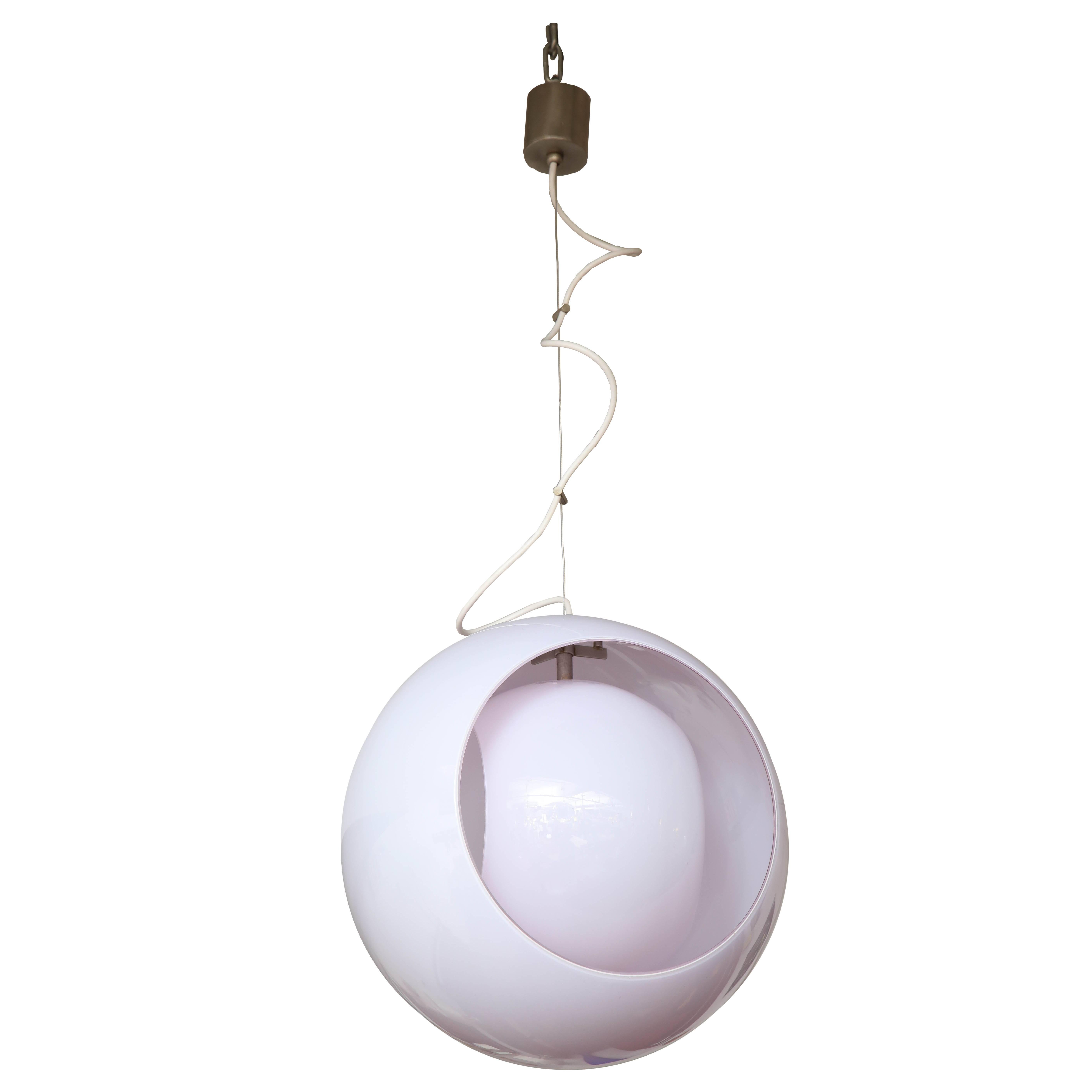 Vistosi pendent light italian designed by Gino Vistosi For Sale