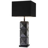 Lampada da tavolo Prisima in bronzo antico e granito nero