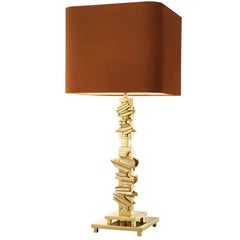 Braza Table Lamp in Brass or Nickel Finish