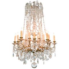 Antique Fine 19th Century French Crystal Chandelier