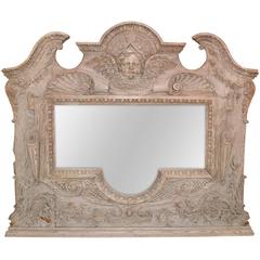 19th Century Italian Carved Oak Mirror 11