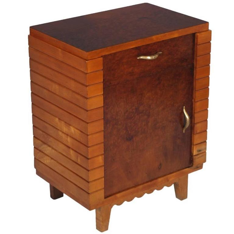 MidCentury Modern Art Deco in Gio Ponti Manner Bedside Table