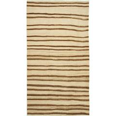 Vintage Turkish Striped Kilim 3
