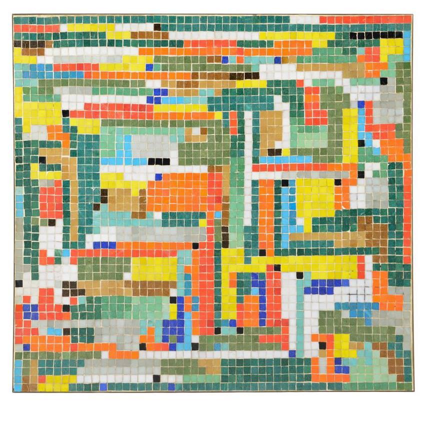 Italian Glass Tile Mosaic Art Piece