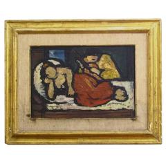 Italian, 20th Century Signed Oil on Canvas Painting by Oscar Barblan