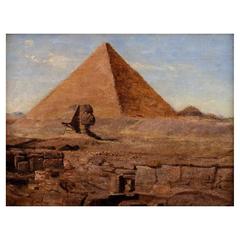 Unknown Painter, Early 20th Century 'A View from the Great Pyramid of Giza'