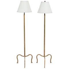 Pair of Vintage Floor Lamps from the Kennedy Estate