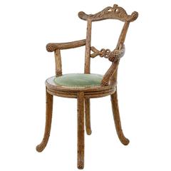 19th Century Carved Oak Black Forest Armchair