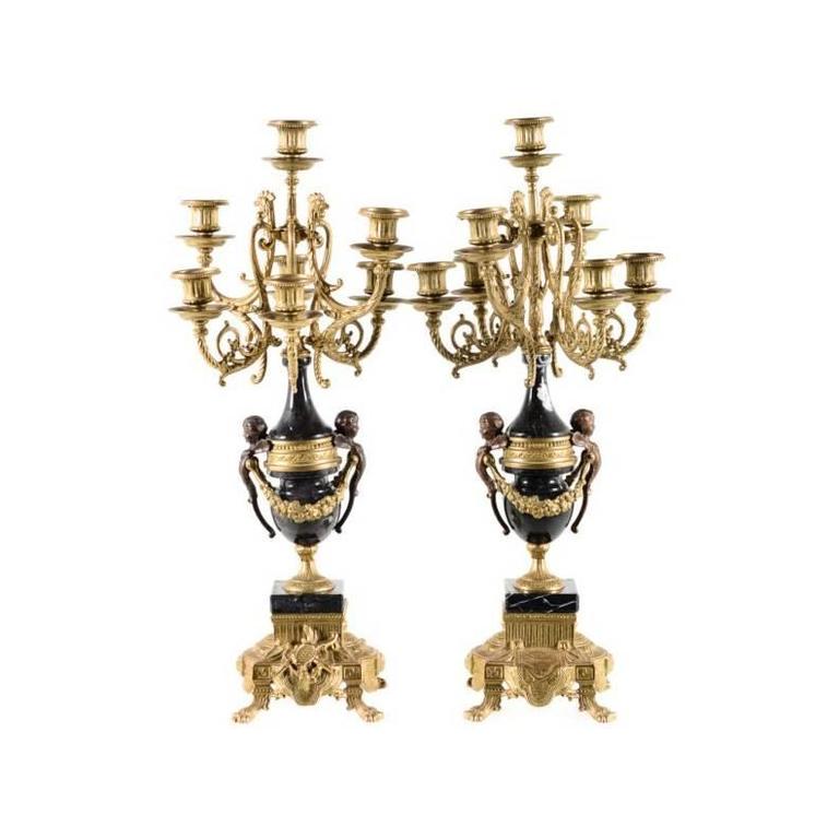 Pair Of Italian Brevettato Candelabras Early 20th Century At 1stdibs