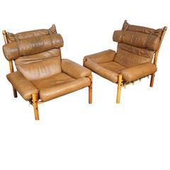 Pair of Easy Chairs Model Inca Designed by Arne Norell, Sweden