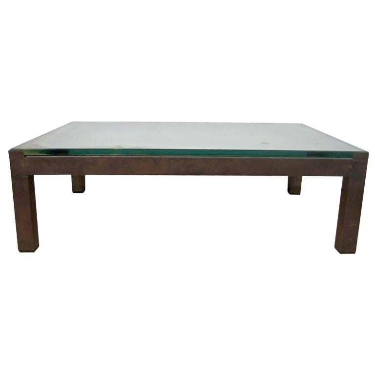 Low Copper Cocktail Table in the Manner of Arturo Pani For Sale