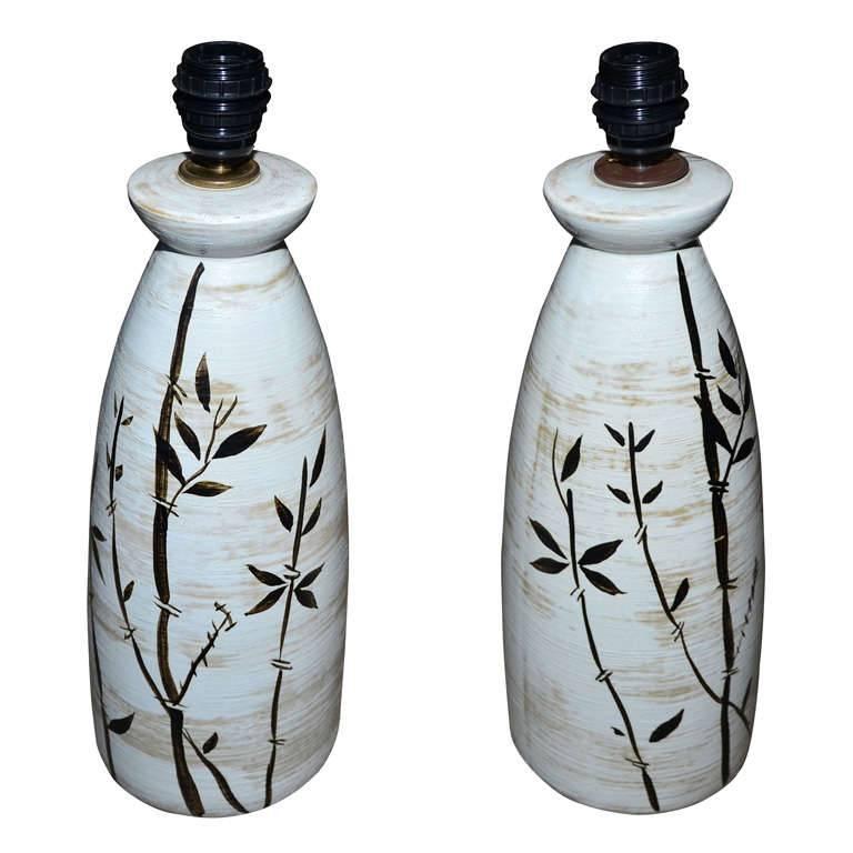 Pair of 1960s Ceramic Lamps