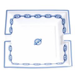 HERMES Printed Porcelain Chaine D'ancre Ashtray