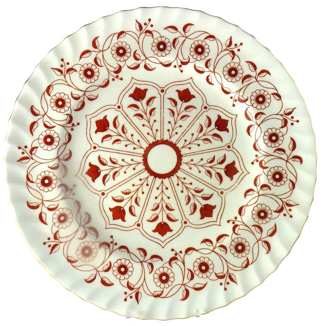 Royal Crown Derby Porcelain Rougement Dinner Plates, Set of 16 For Sale