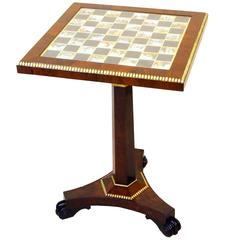 Antique Rare Regency Rosewood Chess Top Table 9