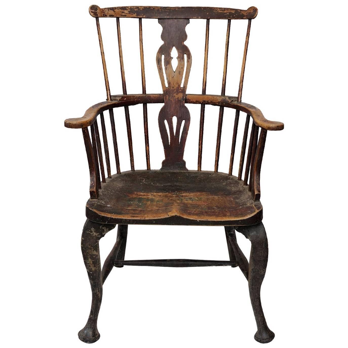 English Mid-18th Century George III 'Thames Valley' Windsor Chair, circa 1760 For Sale
