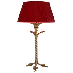Vipers Table Lamp in Vintage Brass on Granite Base
