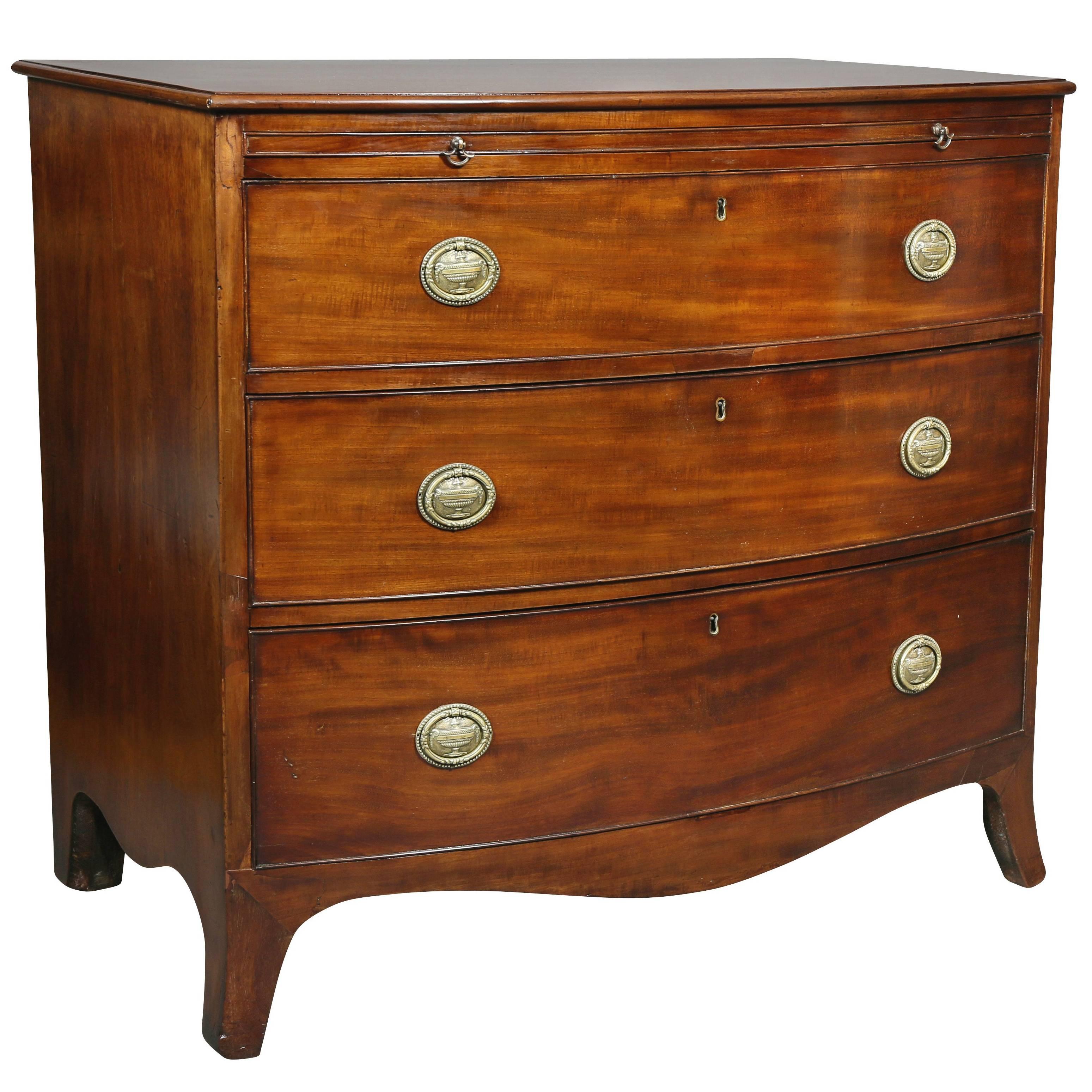 George III Mahogany Bowfront Chest of Drawers