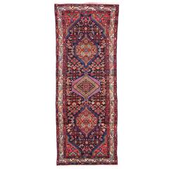 Vintage Persian Hamadan Runner with Modern Tribal Style