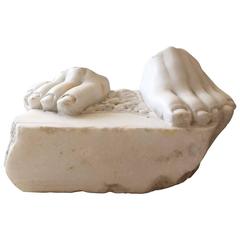 19th Century Marble Statue Fragment from Italy