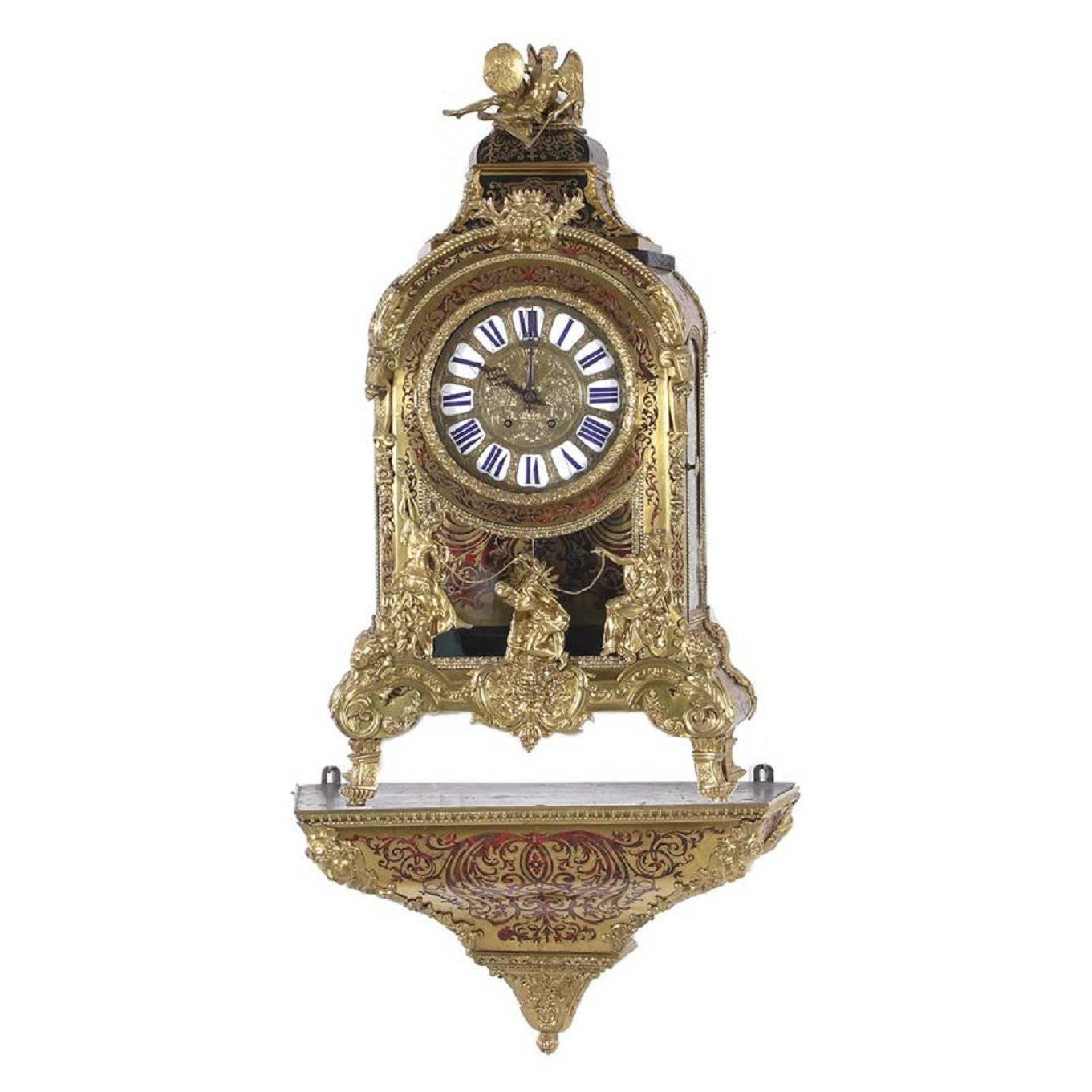 Large Louis XIV Style Ormolu and Boulle Bracket Clock, Vincenti & Cie