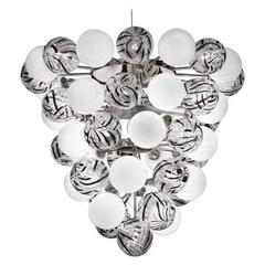 Italian Murano Glass Globes Chandelier 4