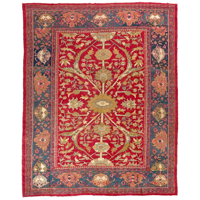 Antique Persian Ziegler Mahal Rug For Sale at 1stdibs