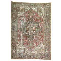 Shabby Chic Persian Heriz Rug 6