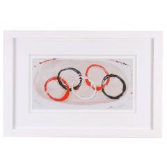 Vintage 'Five Circles' 1996, Terry Frost 1915-2003, Acrylic and Mixed-Media on Paper