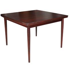 Rosewood Square Dining Table by Kurt Ostervig, Expandable