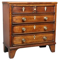 George III Mahogany Miniature Chest of Drawers